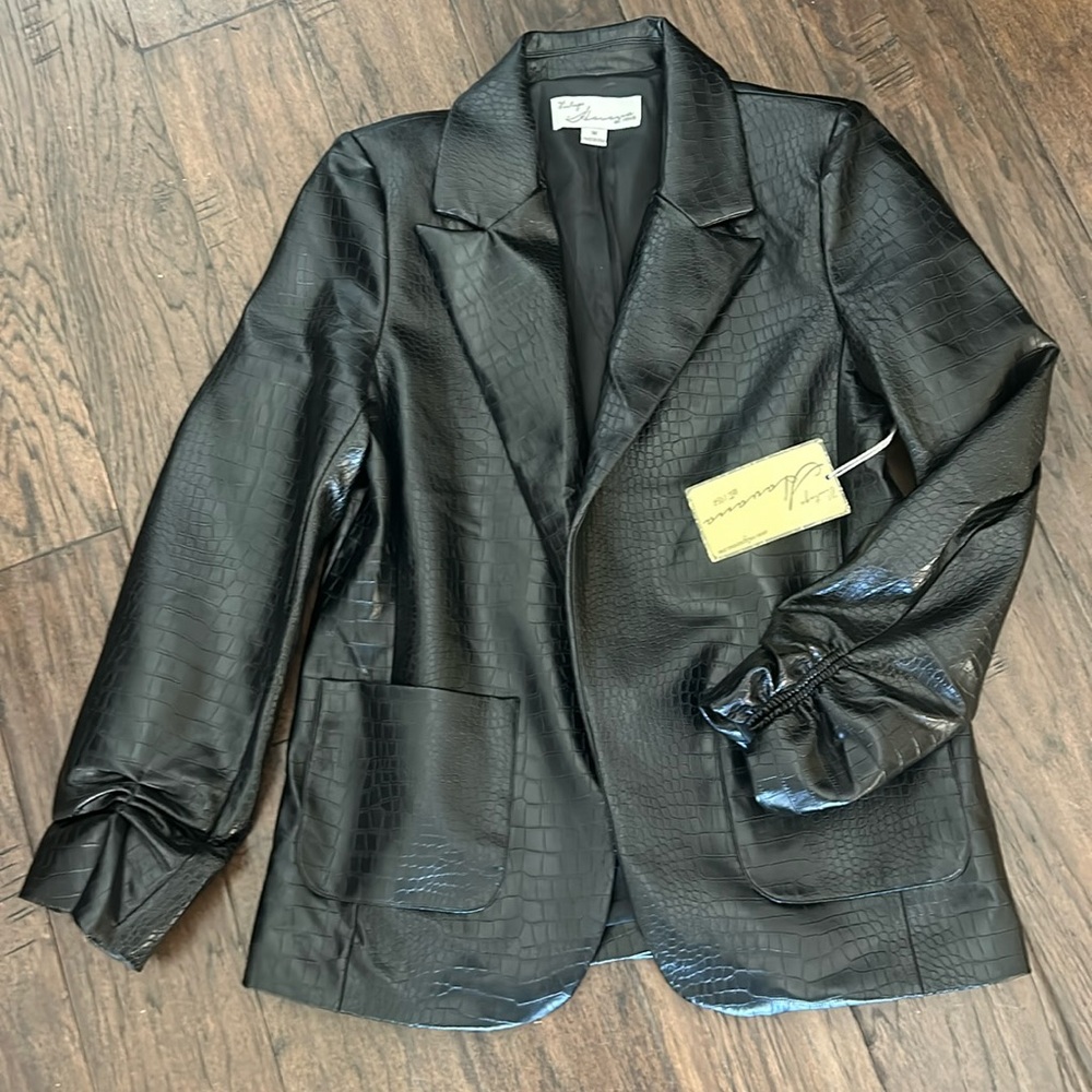 Vintage Havana nwt crocodile print pleather jacket/blazer AMAZING fit